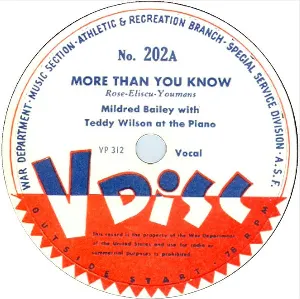 Pochette de More Than You Know / Seven Come Eleven de Teddy Wilson - Mildred Bailey