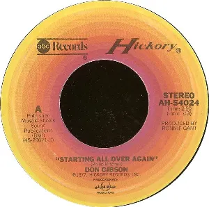 Pochette de Starting All Over Again de Don Gibson