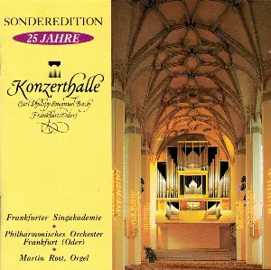 Pochette de Sonderedition 25 Jahre Konzerthalle "Carl Philipp Emanuel Back" Frankfurt (Oder) de Brandenburgisches Staatsorchester Frankfurt
