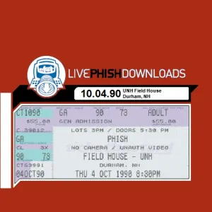 Pochette de 1990-10-04: Field House, University of New Hampshire, Durham, NH, USA de Phish