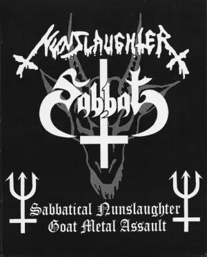 Pochette de Sabbatical Nunslaughter Goat Metal Assault de Sabbat