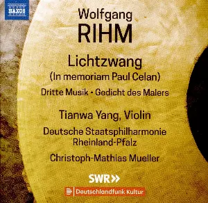 Pochette Lichtzwang (In Memoriam Paul Celan) / Dritte Musik / Gedicht des Malers
