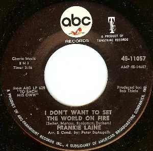 Pochette de I Don't Want to Set the World on Fire / I Found You de Frankie Laine