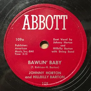 Pochette de Bawlin’ Baby / Rhythm in My Baby’s Walk de Johnny Horton