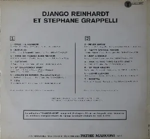 Pochette Django Reinhardt et Stephane Grappelli