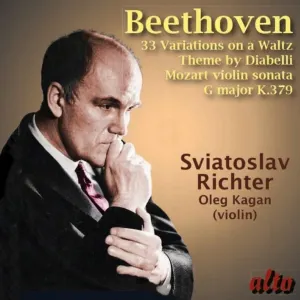 Pochette de 33 Variations on a Waltz Theme by Diabelli / Mozart violin sonata G major K.379 de Ludwig van Beethoven - Sviatoslav Richter - Oleg Kagan - Wolfgang Amadeus Mozart