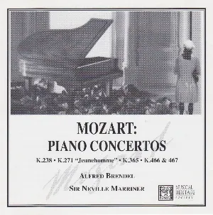 Pochette Piano Concertos, K238, K271, K365, K466, K467