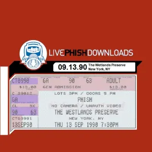 Pochette de 1990-09-13: The Wetlands Preserve, New York, NY, USA de Phish