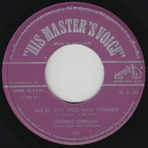 Pochette de Als de zon weer gaat schijnen / De saxofoon van ome Toon de Johnny Jordaan