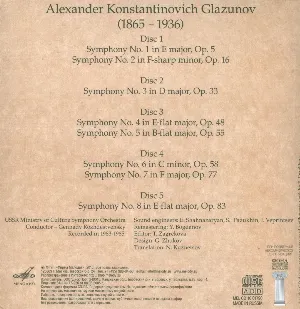 Pochette de Symphonies de Alexander Konstantinovich Glazunov - Gennady Rozhdestvensky