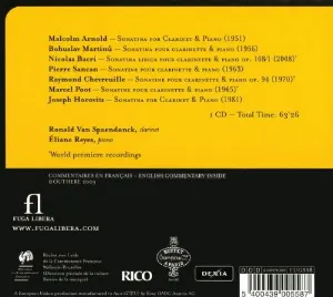 Pochette de Sonatinas for Clarinet & Piano de Bohuslav Martinů - Malcolm Arnold