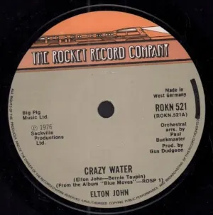 Pochette de Crazy Water de Elton John