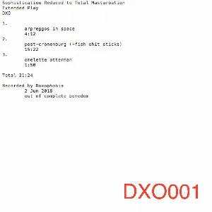 Pochette de Sophistication Reduced to Total Masturbation de Doxophobia