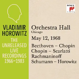 Pochette Vladimir Horowitz in Recital at Orchestra Hall Chicago May 12 1968