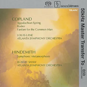 Pochette de Copland: Fanfare / Rodeo; Hindemith: Symphonic Metamorphosis de Paul Hindemith - Robert Shaw - Aaron Copland - Atlanta Symphony Orchestra