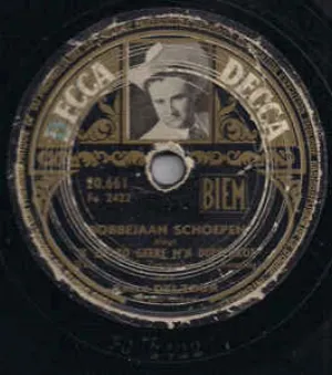 Pochette de Muziek van de regen / Ik zie zo geere m’n duivenkot de Bobbejaan Schoepen