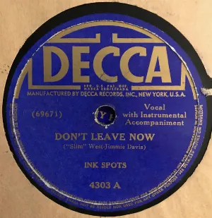 Pochette de Don't Leave Now / Foo-Gee de The Ink Spots