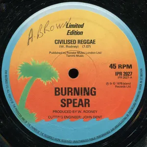 Pochette de Civilised Reggae / Social Living de Burning Spear