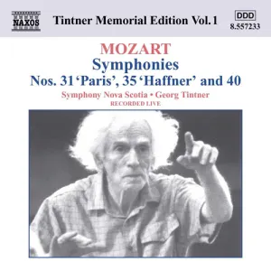 Pochette de Symphonies nos. 31, 35 "Haffner" and 40 de Wolfgang Amadeus Mozart - Georg Tintner