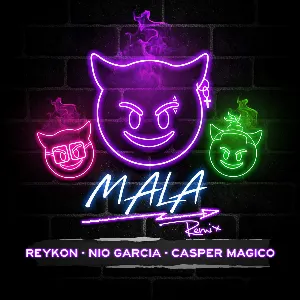 Pochette de Mala (remix) de Casper Mágico - Reykon - Nio García
