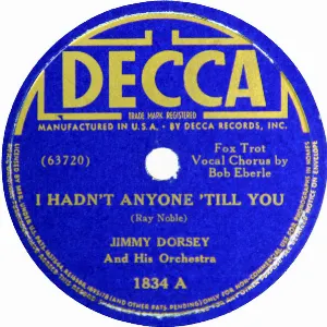 Pochette de I Hadn't Anyone 'Till You / There's a Far Away Look in Your Eye de Jimmy Dorsey and His Orchestra