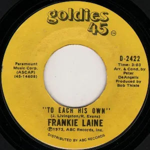 Pochette de To Each His Own / You Gave Me a Mountain de Frankie Laine