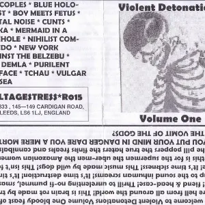 Pochette de Violent Detonations Compilation de Blue Holocaust