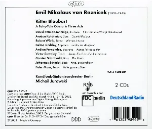 Pochette de Ritter Blaubart de Emil Nikolaus von Reznicek - Michail Jurowski - Rundfunk‐Sinfonieorchester Berlin - Arutjun Kotchinian