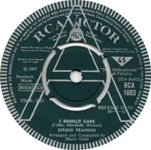 Pochette de I Should Care de Sergio Franchi