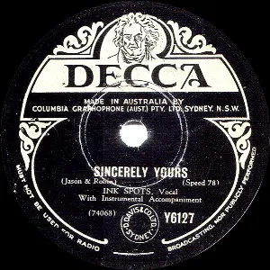 Pochette de Sincerely Yours / Where Flamingoes Fly de The Ink Spots