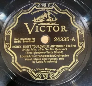 Pochette de Honey, Don’t You Love Me Anymore? / There’s a Cabin in the Pines de Louis Armstrong & His Orchestra