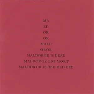 Pochette de Maldoror Is Dead de Current 93