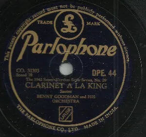 Pochette de Clarinet a La King / The Earl de Benny Goodman and His Orchestra