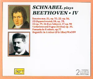 Pochette Schnabel plays Beethoven IV
