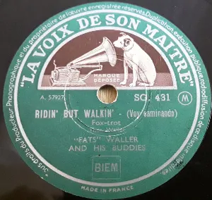 Pochette de Ridin' but Walkin' / Whose Honey Are You? de Fats Waller and His Rhythm
