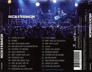 Pochette de Live in Paradiso de Nick & Simon
