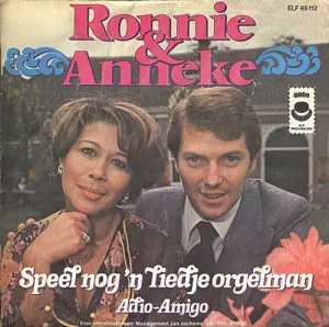 Pochette de Speel nog ’n liedje orgelman / Adio‐amigo de Ronnie Tober