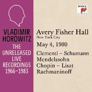 Pochette de Vladimir Horowitz in Recital at Avery Fischer Hall New York City May 4 1980 de Vladimir Horowitz
