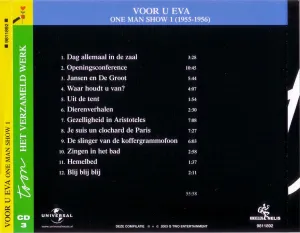 Pochette de Voor u Eva (one man show 1955-1956) de Toon Hermans