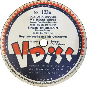 Pochette de (All of a Sudden) My Heart Sings / Singin’ in the Rain / Fish Market de Guy Lombardo and His Royal Canadians - Gene Krupa and His Orchestra
