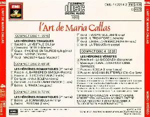 Pochette L’Art de Maria Callas