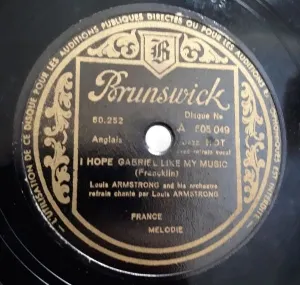 Pochette de I Hope Gabriel Likes My Music / Shoe Shine Boy de Louis Armstrong & His Orchestra