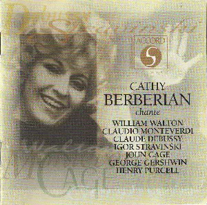 Pochette Cathy Berberian chante Walton / Monteverdi / Debussy / Stravinski / Cage / Gershwin / Purcell