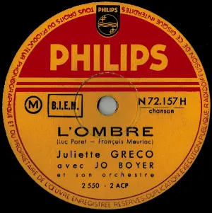 Pochette de L’Ombre / Les Croix de Juliette Gréco