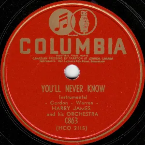 Pochette de You'll Never Know / Keb-Lah de Harry James and His Orchestra