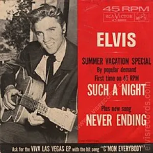 Pochette de Such A Night / Never Ending de Elvis Presley