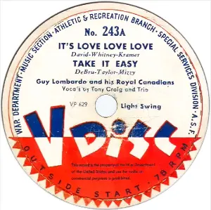 Pochette de It’s Love Love Love / Take It Easy / Frankie and Johnny de Guy Lombardo and His Royal Canadians