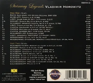Pochette de Steinway Legends de Vladimir Horowitz