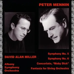 Pochette de Symphony no. 5 / Symphony no. 6 / Concertato "Moby Dick" / Fantasia for String Orchestra de David Alan Miller - Albany Symphony Orchestra