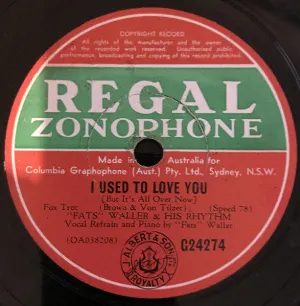 Pochette de I Used to Love You / Bond Street de Fats Waller and His Rhythm
